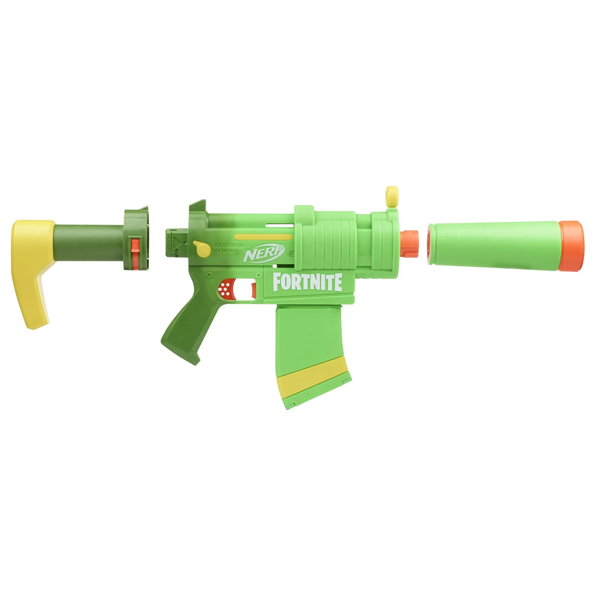 Nerf Fortnite SMG-Zesty Blaster, 10 Nerf Elite Darts, 10-Dart Clip, Removable Stock & Barrel, Fortnite Gifts for Boys & Girls - Image 4