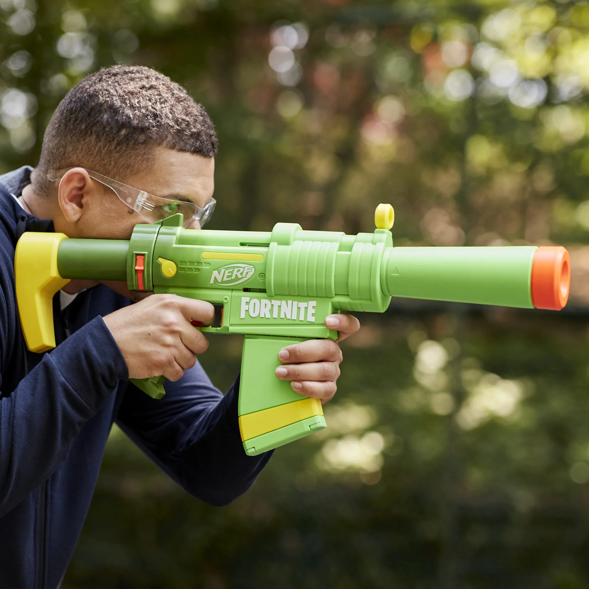 Nerf Fortnite SMG-Zesty Blaster, 10 Nerf Elite Darts, 10-Dart Clip, Removable Stock & Barrel, Fortnite Gifts for Boys & Girls - Image 8