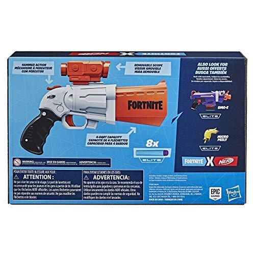 NERF Fortnite SR Blaster -- 4-Dart Hammer Action -- Includes Removable Scope and 8 Official Elite Darts -- for Youth, Teens, Adults - Image 2