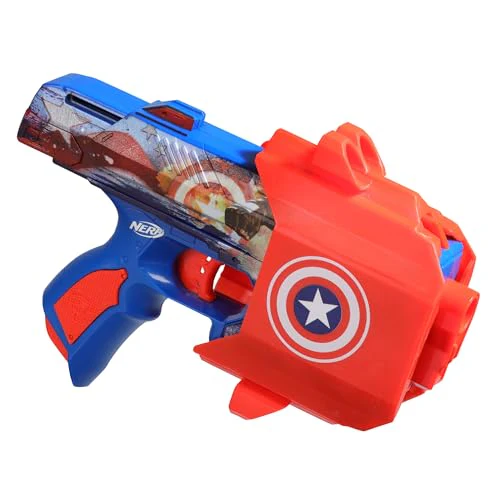 Nerf Marvel Captain America Dart Blaster, 10 Elite Darts, Holster, Toy Foam Blasters for 8 Year Old Boys & Girls & Up - Image 8