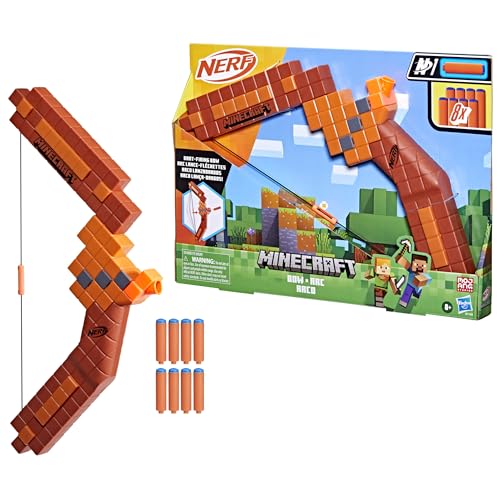 Nerf Minecraft Bow Dart Blaster, Pull-Back String Priming, 8 N1 Darts Compatible Only N1 Dart Blasters, Ages 8+ - Image 3