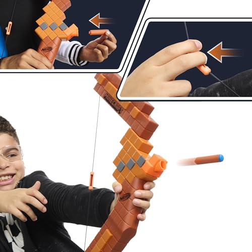 Nerf Minecraft Bow Dart Blaster, Pull-Back String Priming, 8 N1 Darts Compatible Only N1 Dart Blasters, Ages 8+ - Image 4