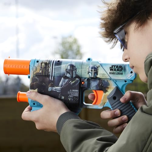 Nerf Star Wars The Mandalorian Dart Blaster, 12 Elite Darts, Internal Clip, Toy Foam Blasters for 8 Year Old Boys & Girls & Up - Image 7