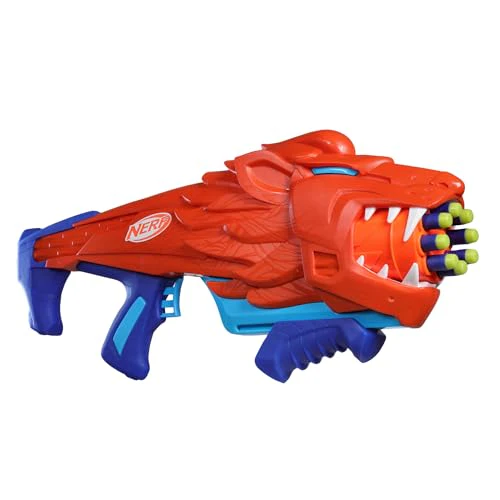 NERF Wild Lionfury, Easy Play Dart Blaster, 16 Nerf Elite Darts, Nerf Blaster Lion Toys for 6 Year Old Boys & Girls & Up, Outdoor Toys - Image 5