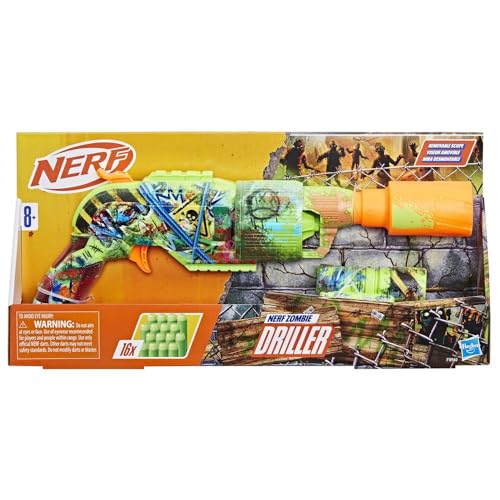 Nerf Zombie Driller Dart Blaster, 16 Nerf Elite Darts, Rotating 5 Dart Cylinder, Removable Scope, Outdoor Games, Ages 8+ - Image 10