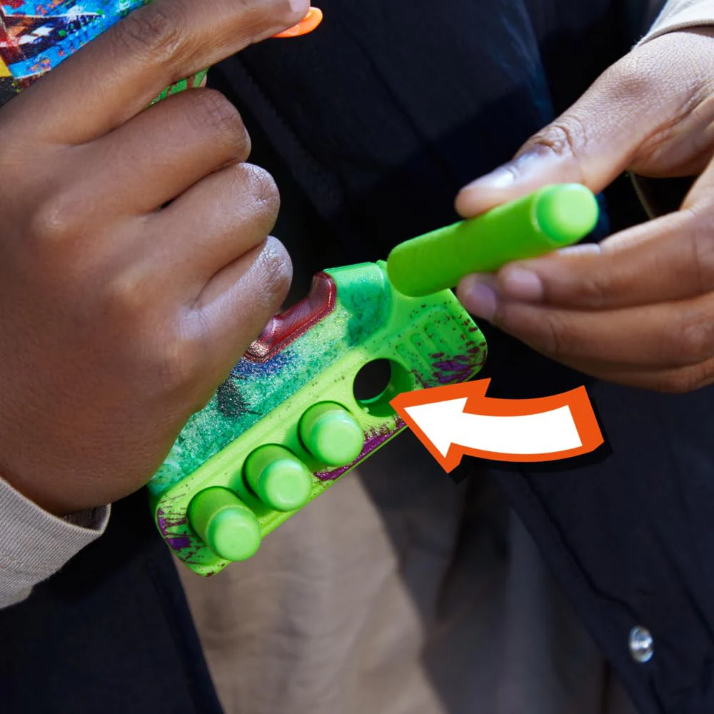 Nerf Zombie Driller Dart Blaster, 16 Nerf Elite Darts, Rotating 5 Dart Cylinder, Removable Scope, Outdoor Games, Ages 8+ - Image 3