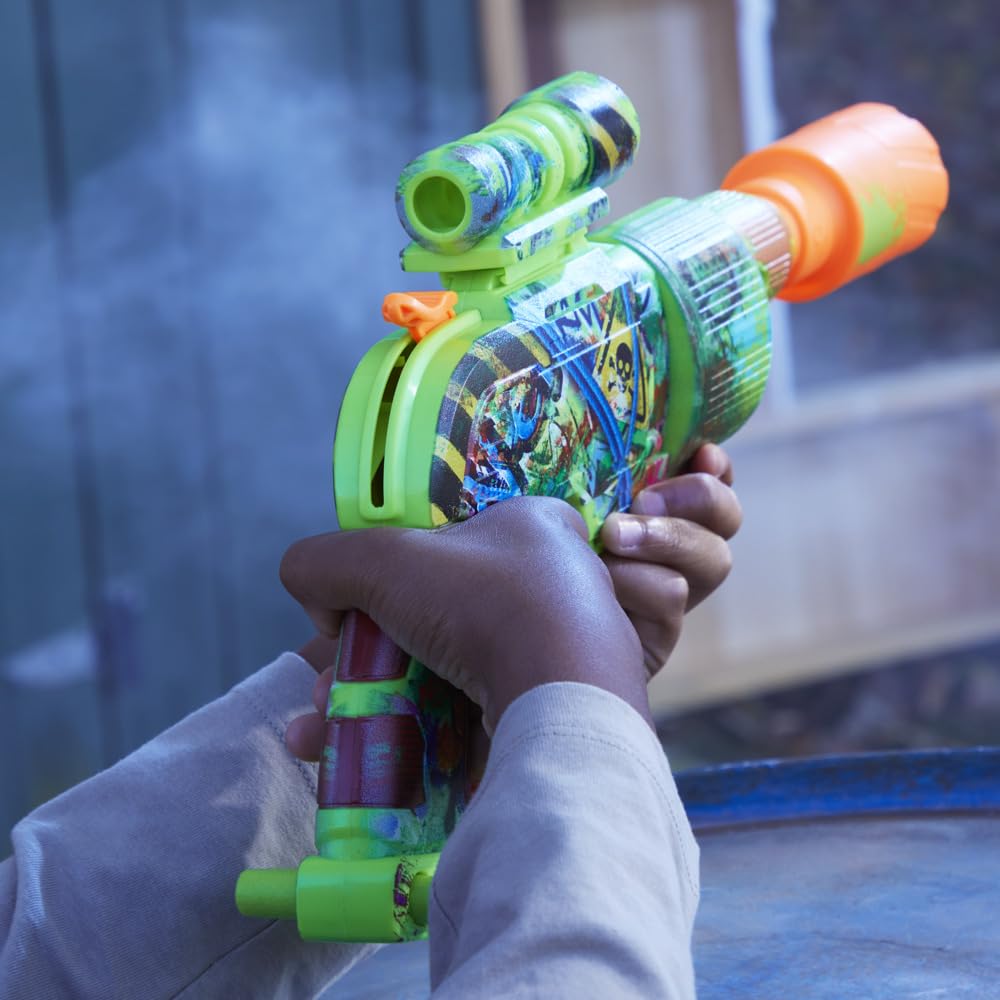 Nerf Zombie Driller Dart Blaster, 16 Nerf Elite Darts, Rotating 5 Dart Cylinder, Removable Scope, Outdoor Games, Ages 8+ - Image 7