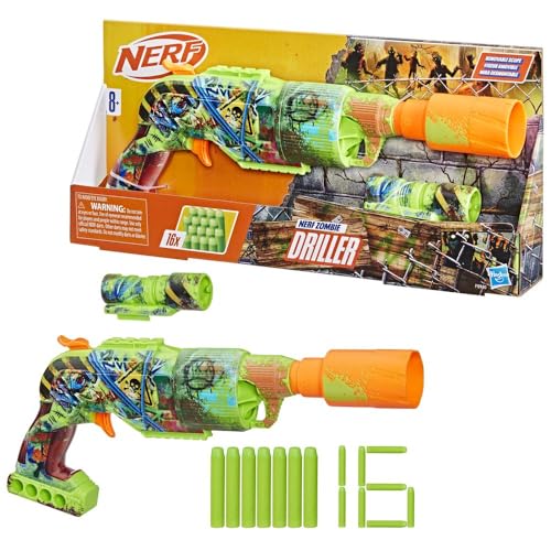 Nerf Zombie Driller Dart Blaster, 16 Nerf Elite Darts, Rotating 5 Dart Cylinder, Removable Scope, Outdoor Games, Ages 8+ - Image 9