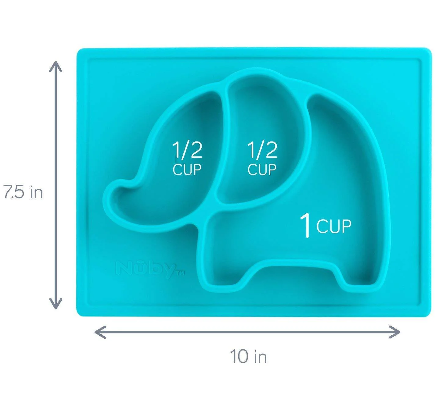 Nuby Sure Grip Elephant Silicone Placemat - Image 4
