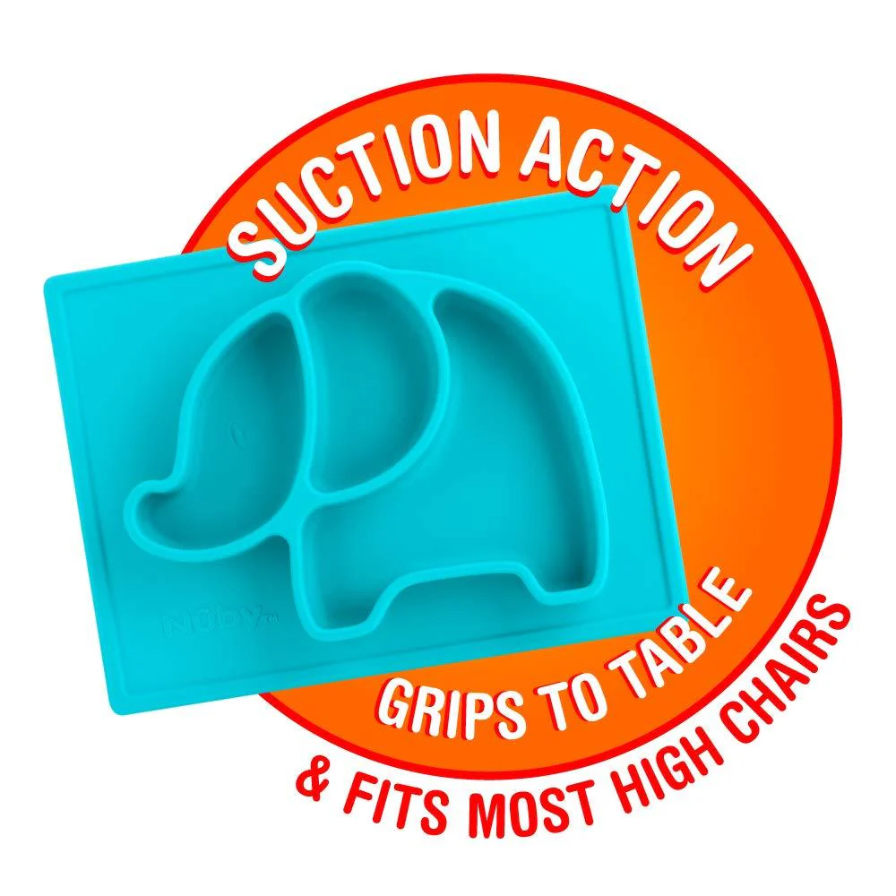 Nuby Sure Grip Elephant Silicone Placemat - Image 5