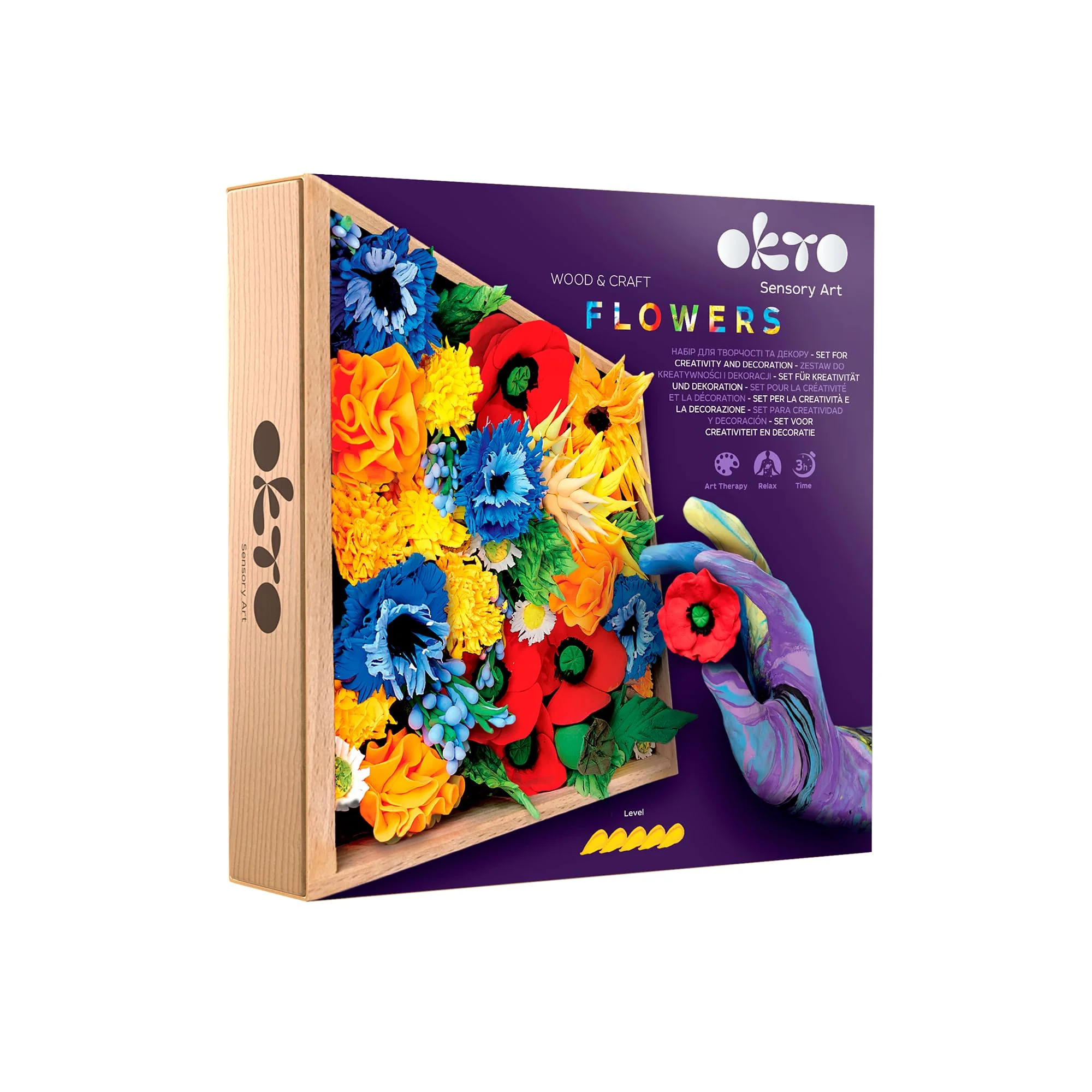 OKTO Air Dry Clay, Art Kit Freedom , Succulents Art Set 3D for Home Wall Decor , Craft Kits for Adults and Teen, Craft Box with Modeling Clay for Succulents Fun Stuff Hobby Kits Succulent DIY Kits