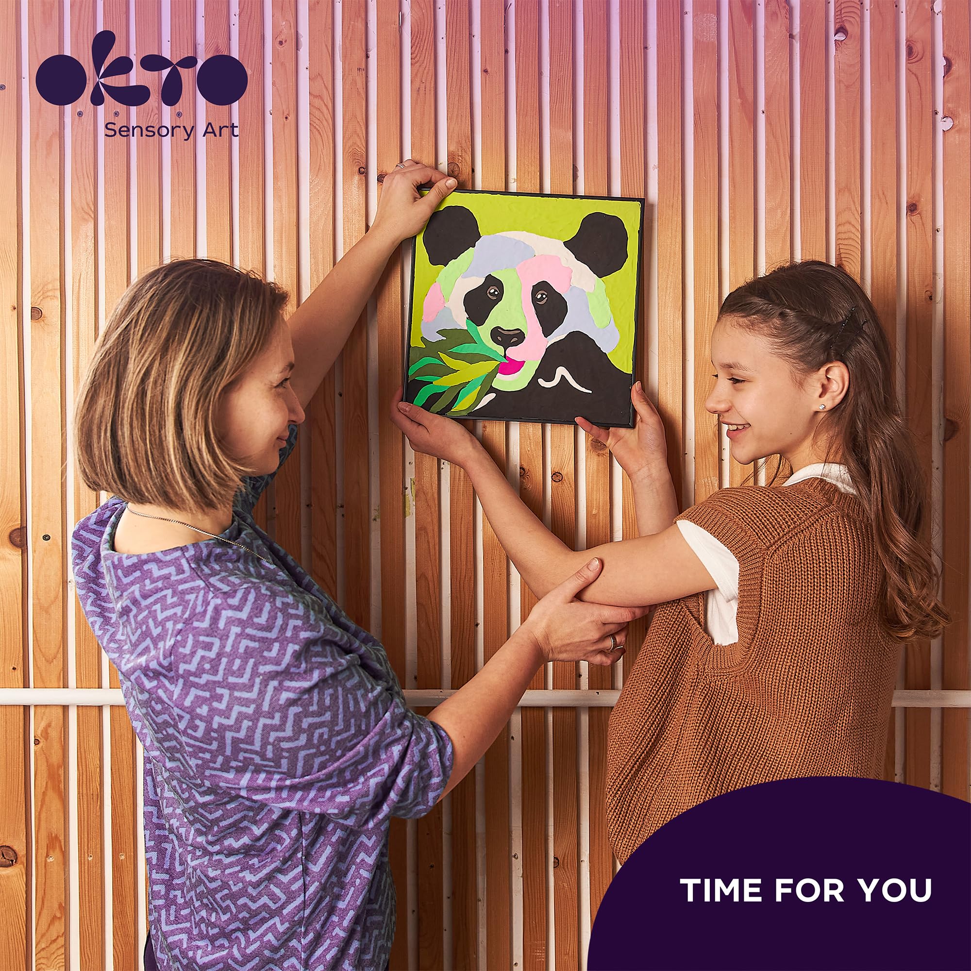 OKTO Air Dry Clay Paint by Numbers With Panda Kids Art Set Paint by Number for Ages 5+ - Image 3