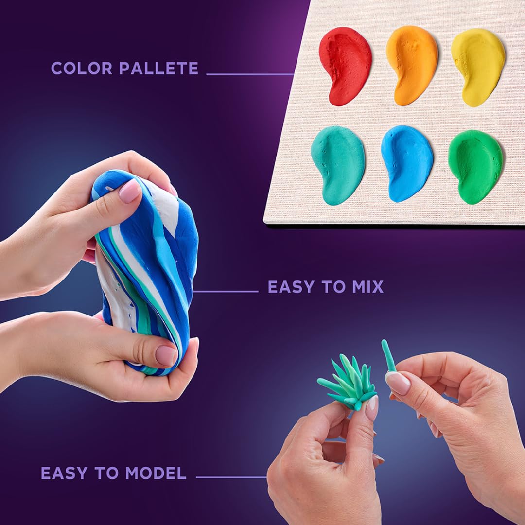 OKTO Art Kit Ocean Calm | Succulents Art Set 3D for Home Wall Decor | Craft Kits for Adults and Teen | Craft Box with Modeling Clay for Succulents | Hobby Kits Succulent DIY Kits - Image 4