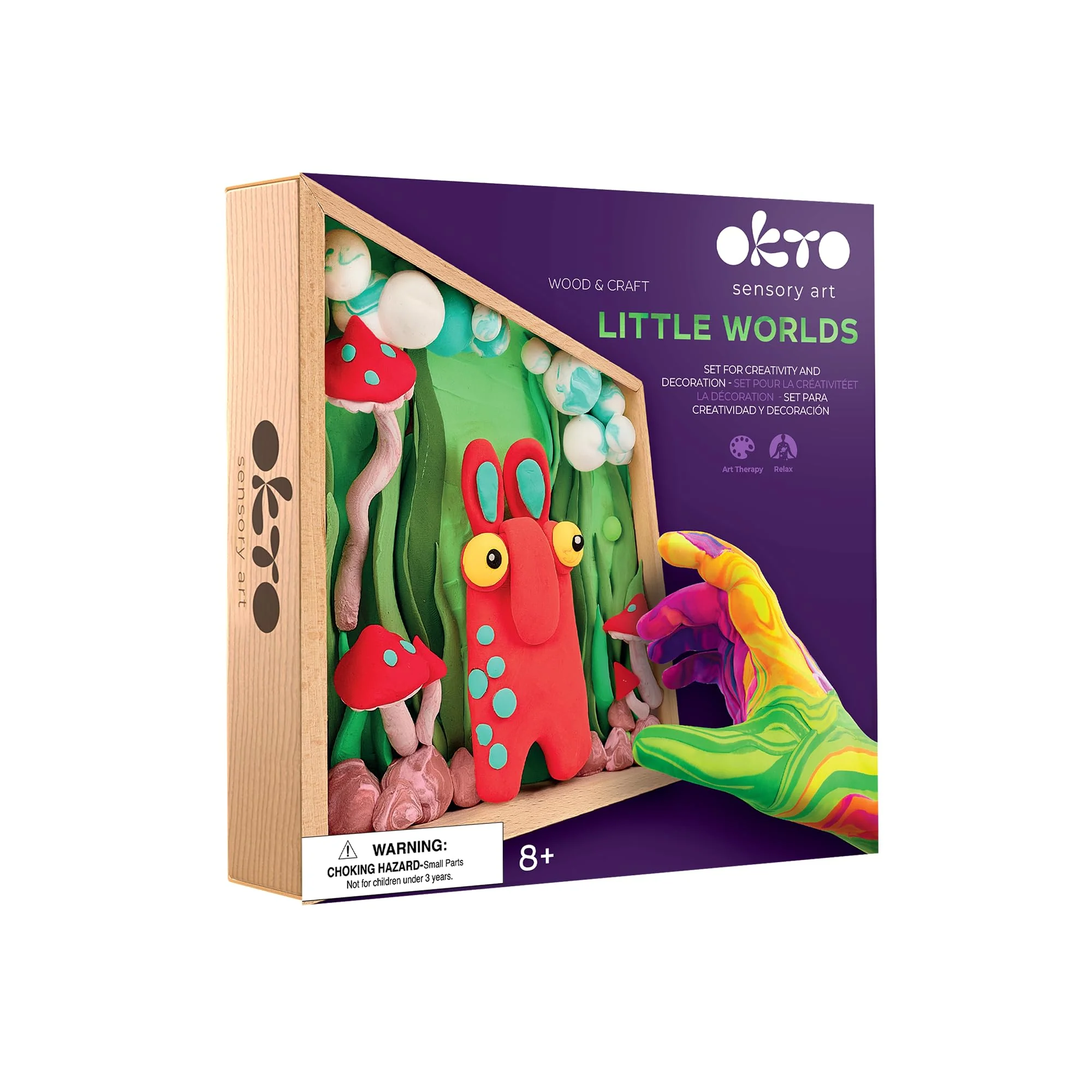 Okto Little Worlds “Mommy Troll”  3D Shadow-Box Art Kit (~8.3″ Sq, ~2″ Deep), Foam Air-Dry Modeling Clay , Home Wall Decor DIY,  Adults & Teens, Ages 8+, Tool & Guide Included - Image 2