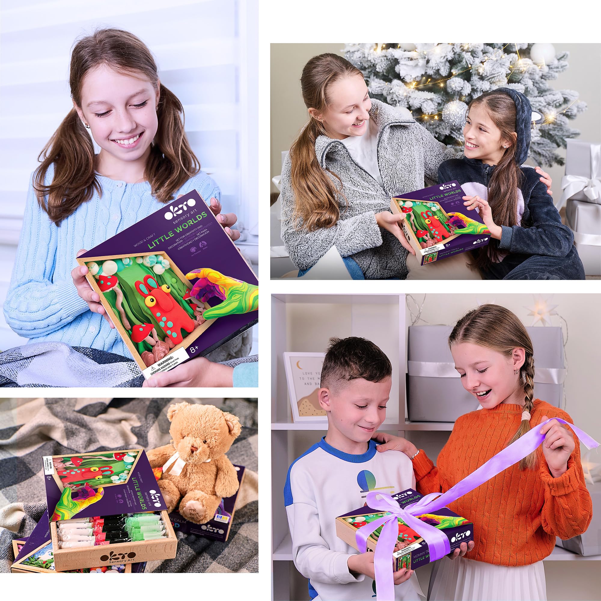 Okto Little Worlds “Mommy Troll”  3D Shadow-Box Art Kit (~8.3″ Sq, ~2″ Deep), Foam Air-Dry Modeling Clay , Home Wall Decor DIY,  Adults & Teens, Ages 8+, Tool & Guide Included - Image 3