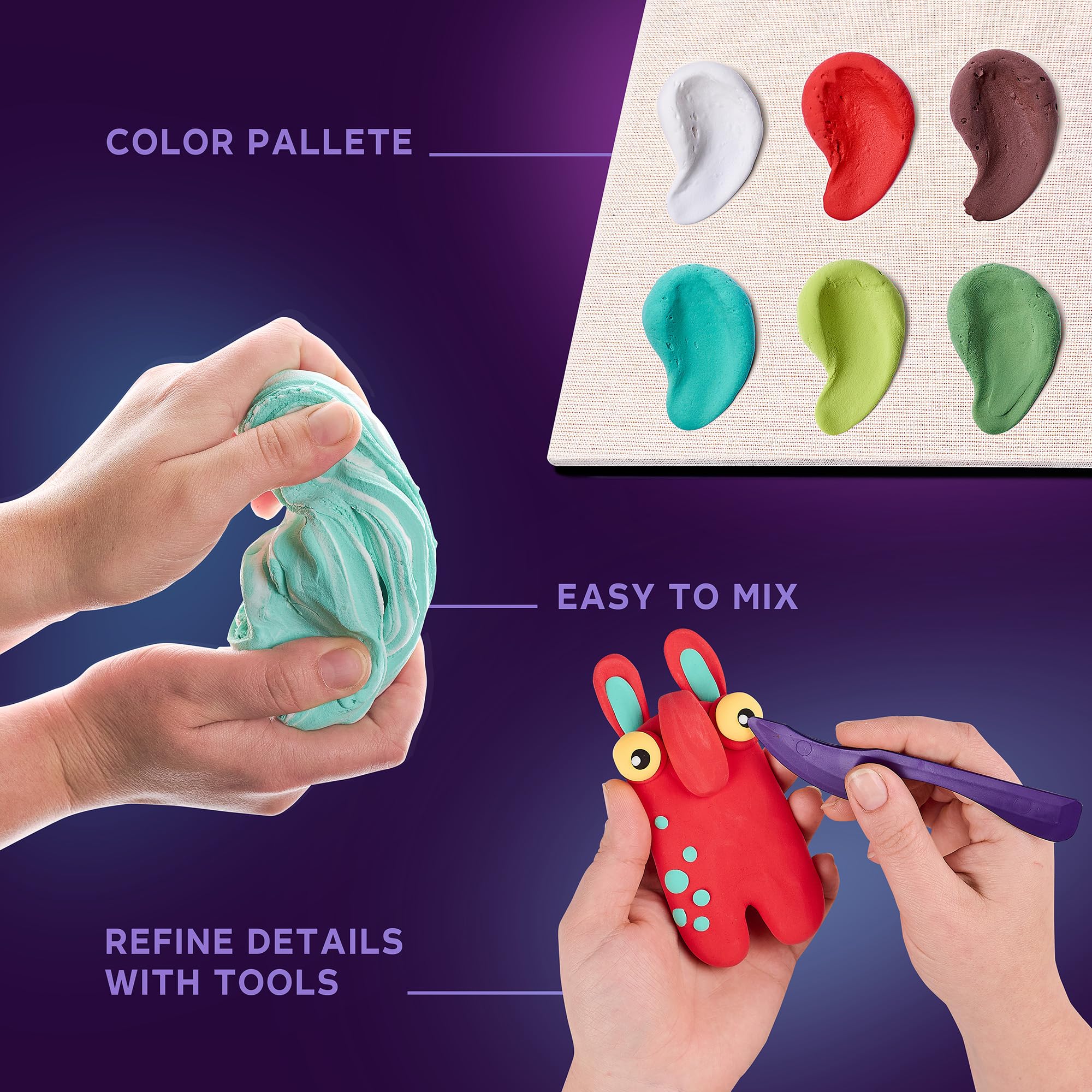 Okto Little Worlds “Mommy Troll”  3D Shadow-Box Art Kit (~8.3″ Sq, ~2″ Deep), Foam Air-Dry Modeling Clay , Home Wall Decor DIY,  Adults & Teens, Ages 8+, Tool & Guide Included - Image 6