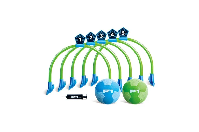 P1 Kick Croquet Strike Adjustable Soccer Football Game 5y Green/Blue - Image 3