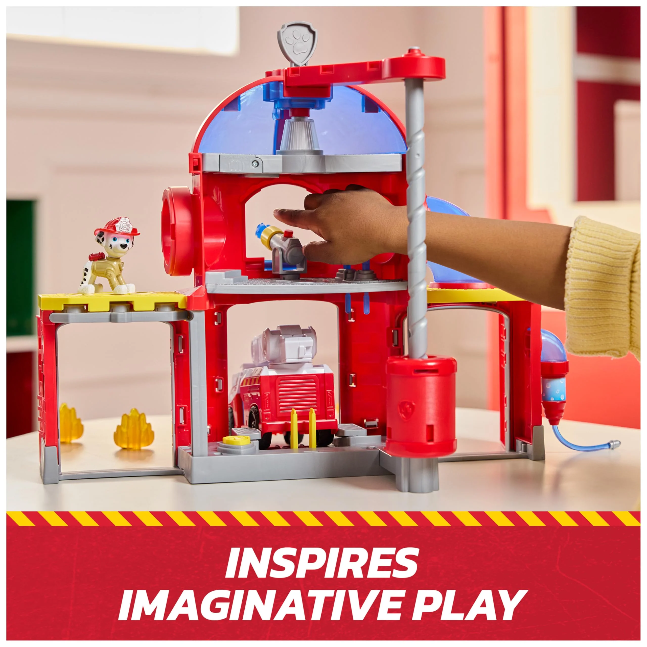 Paw Patrol - Fire Rescue Fire Station - Marcus Car Figure - Sound & Light Effects - Kids Toy - Ages 3+ - Image 3