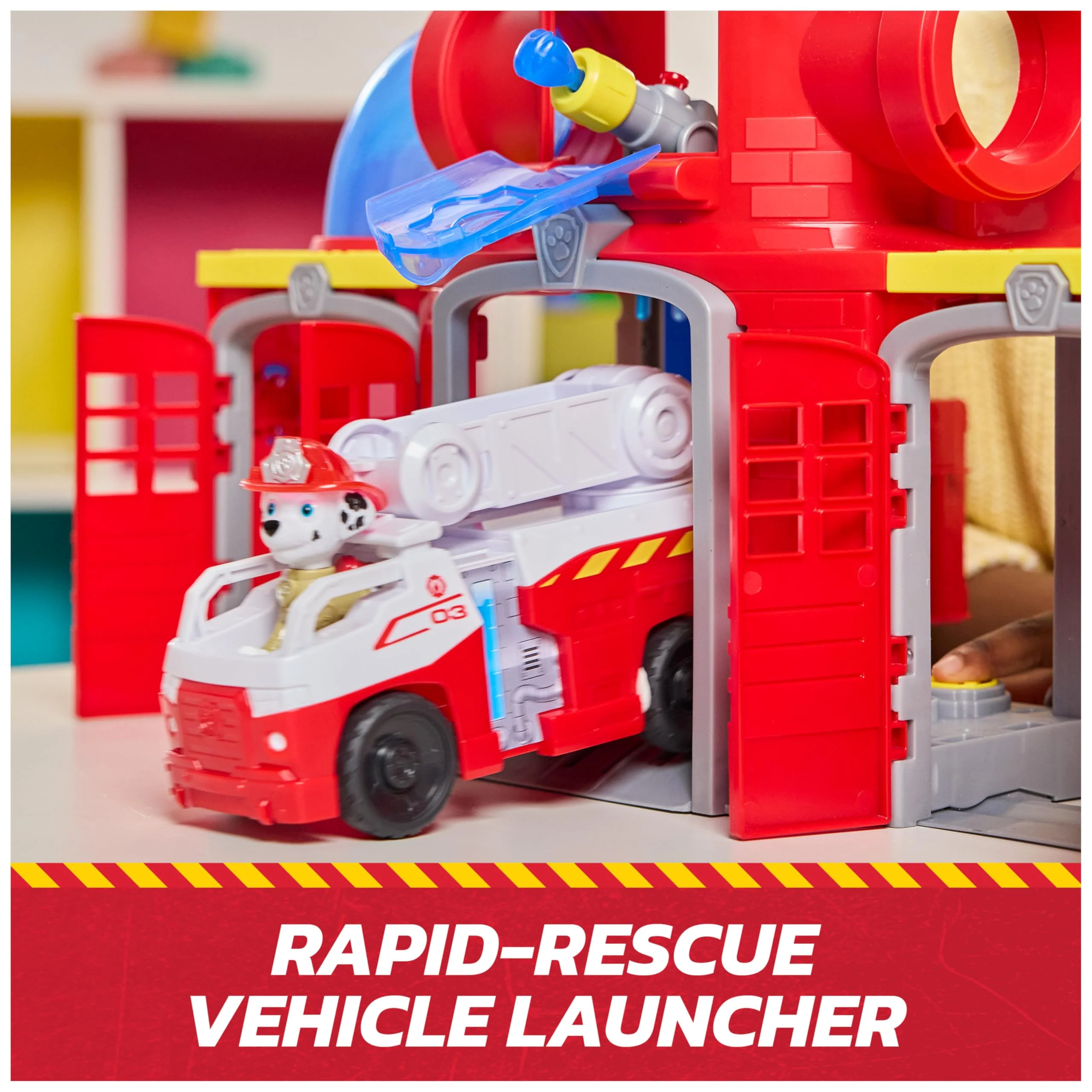 Paw Patrol - Fire Rescue Fire Station - Marcus Car Figure - Sound & Light Effects - Kids Toy - Ages 3+ - Image 4