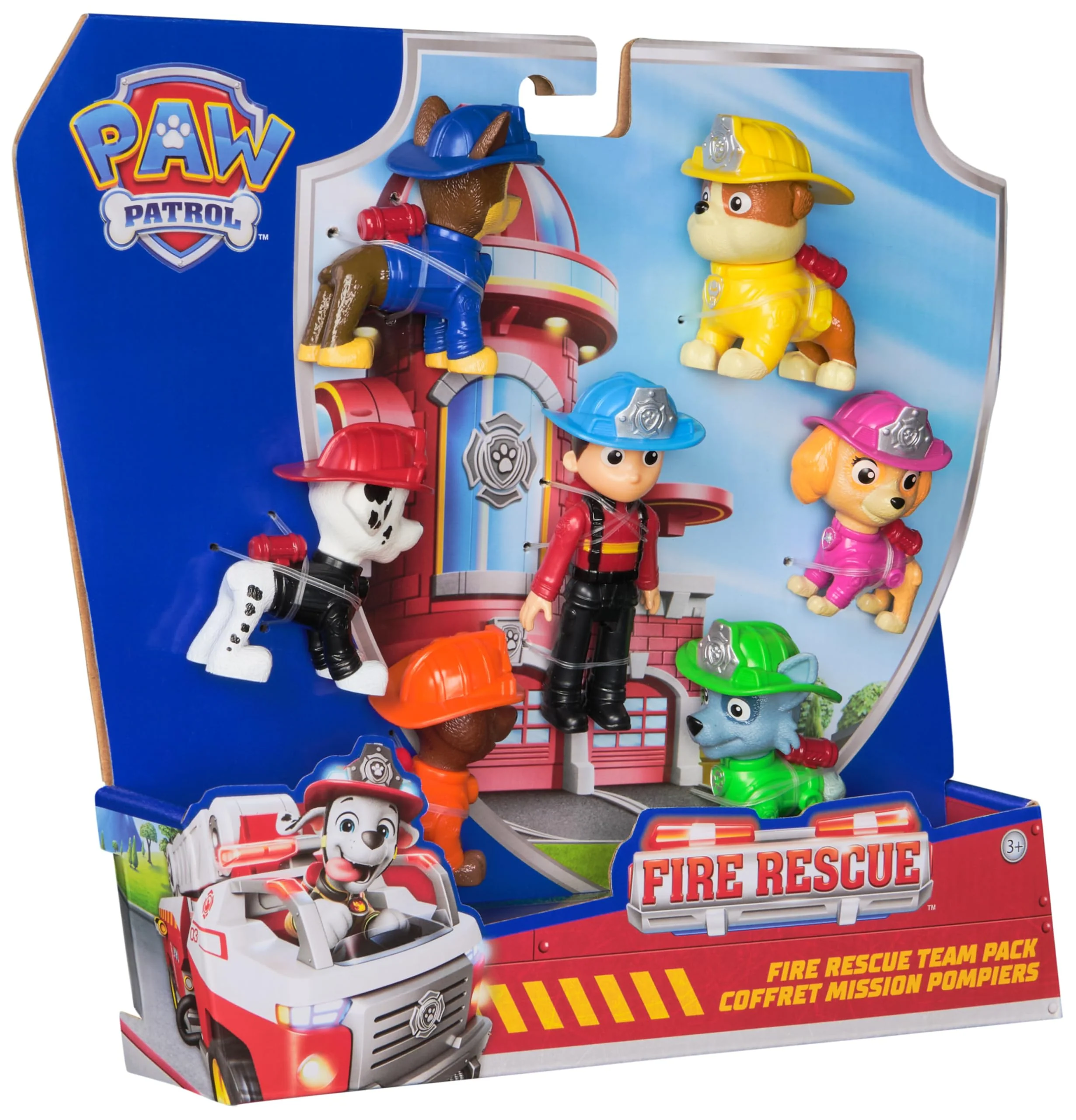Paw Patrol Fire Rescue Team Pack of 7 Characters Including Ryder and 6 Puppies, Toys for Boys and Girls, 3+ Years - Image 3