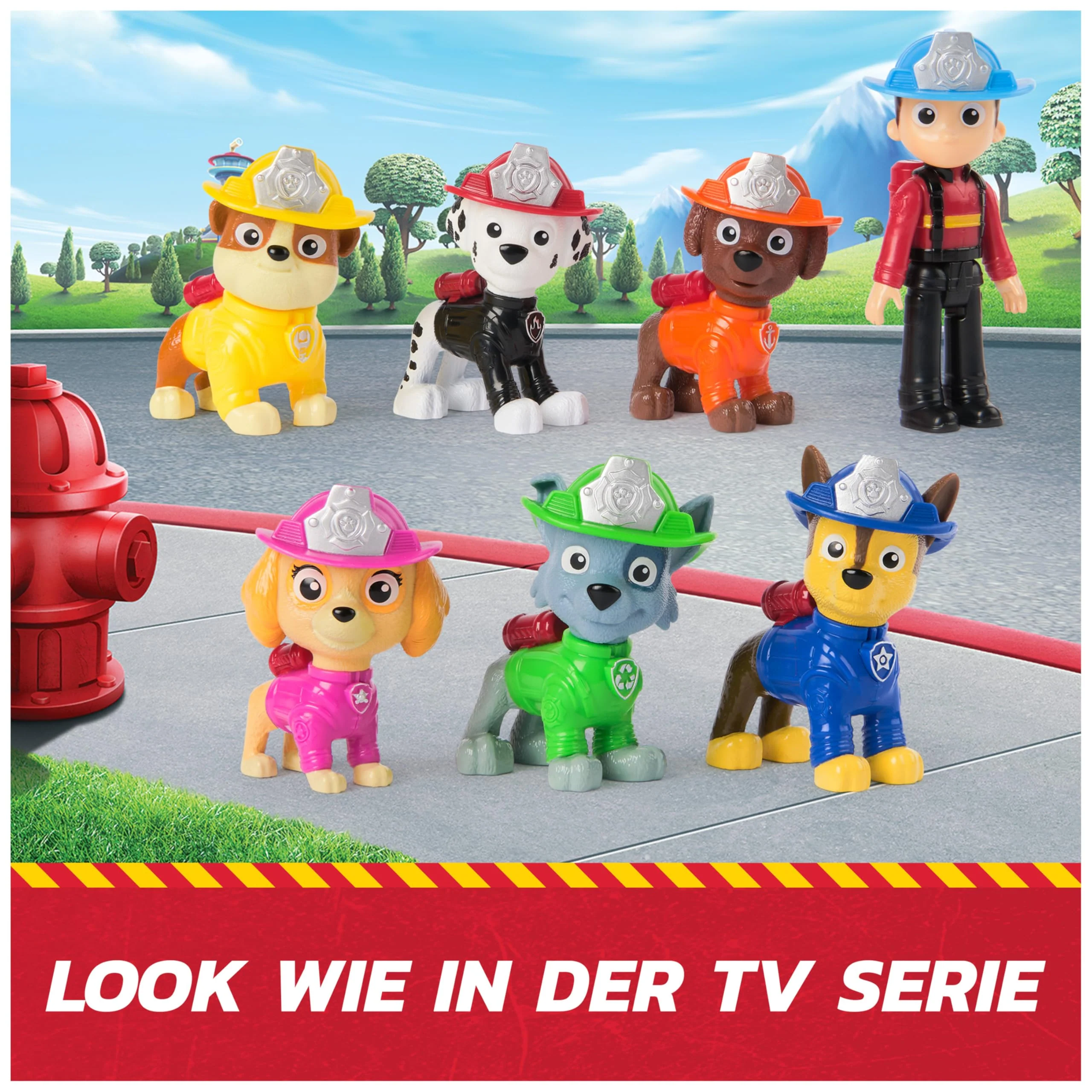Paw Patrol Fire Rescue Team Pack of 7 Characters Including Ryder and 6 Puppies, Toys for Boys and Girls, 3+ Years - Image 6