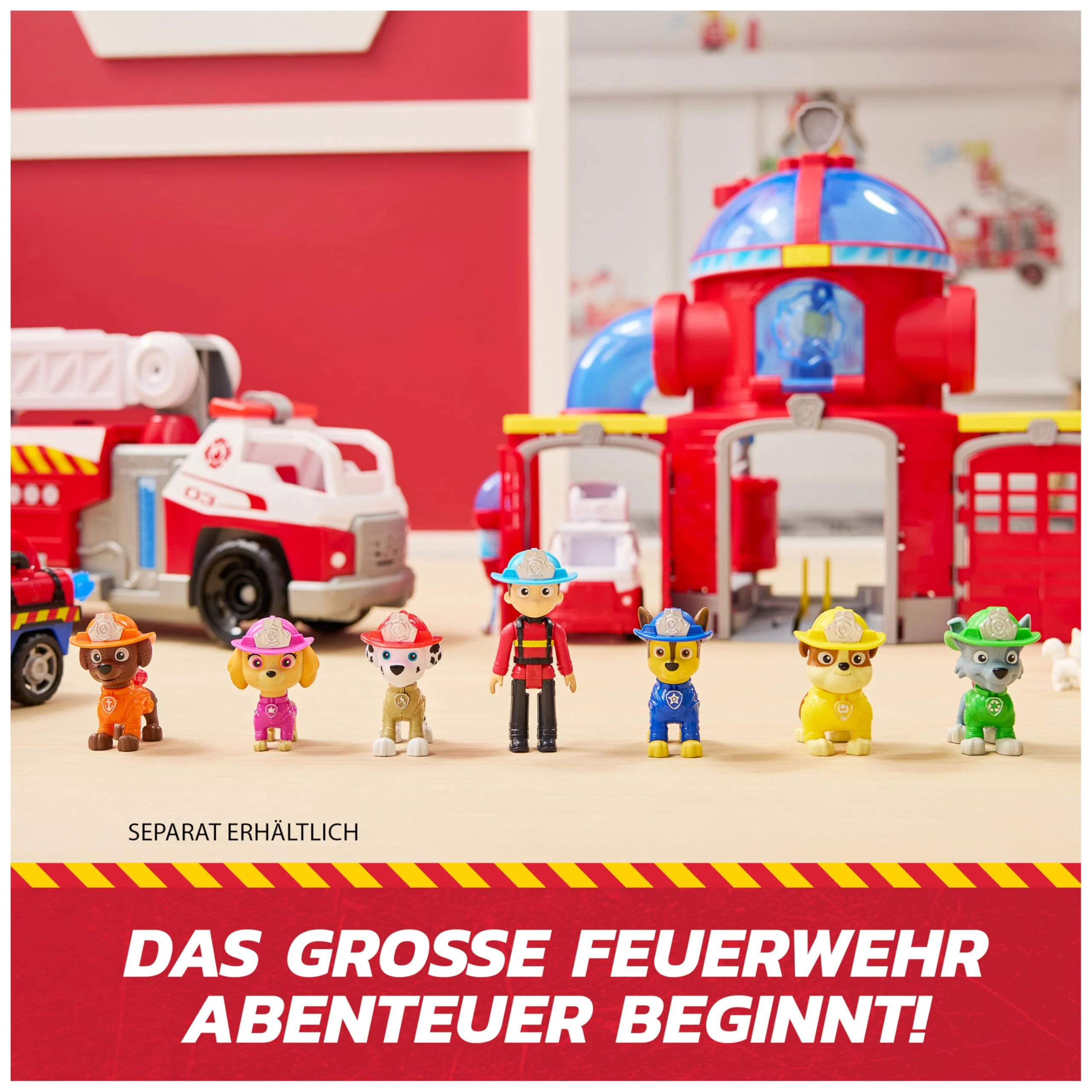 Paw Patrol Fire Rescue Team Pack of 7 Characters Including Ryder and 6 Puppies, Toys for Boys and Girls, 3+ Years - Image 7