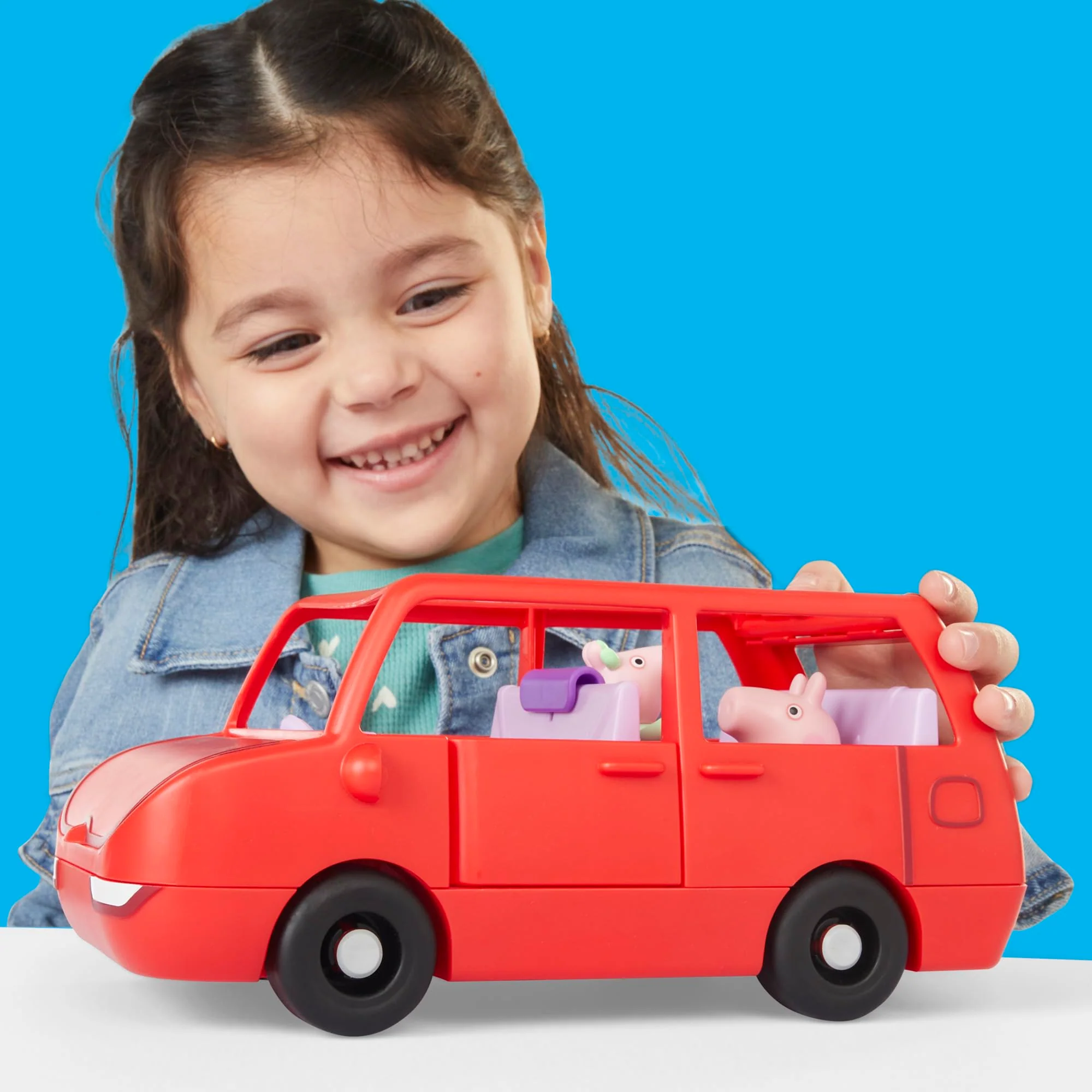 Peppa Pig Peppa's Big Family Car with 2 Figures (Fits 5), Toy Car Playset for Girls and Boys 3 and Up - Image 6