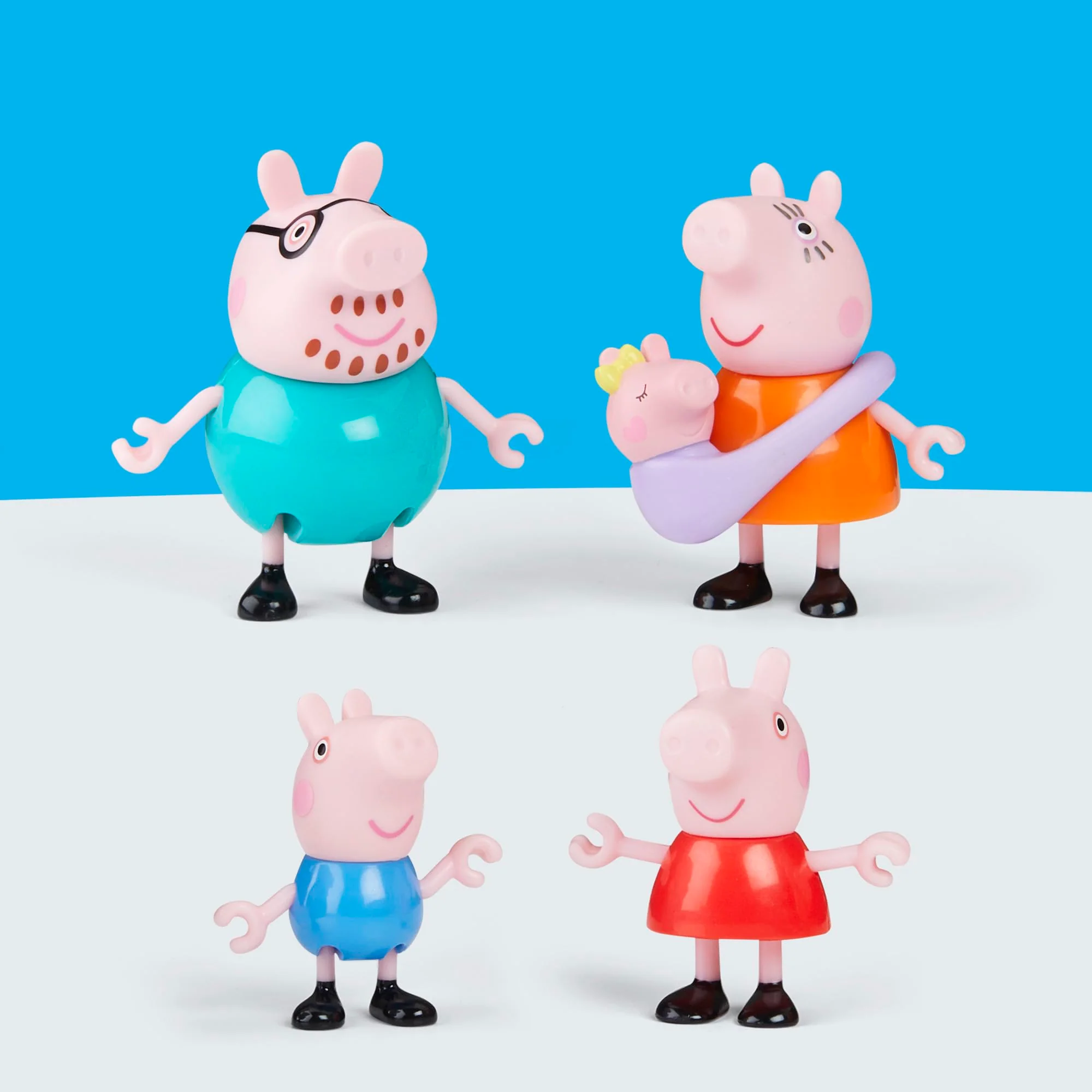 PEPPA PIG Peppa's Family of Five with Baby Evie, Poseable Figures Hold Hands, Preschool Toys for Girls and Boys 3 and Up - Image 6