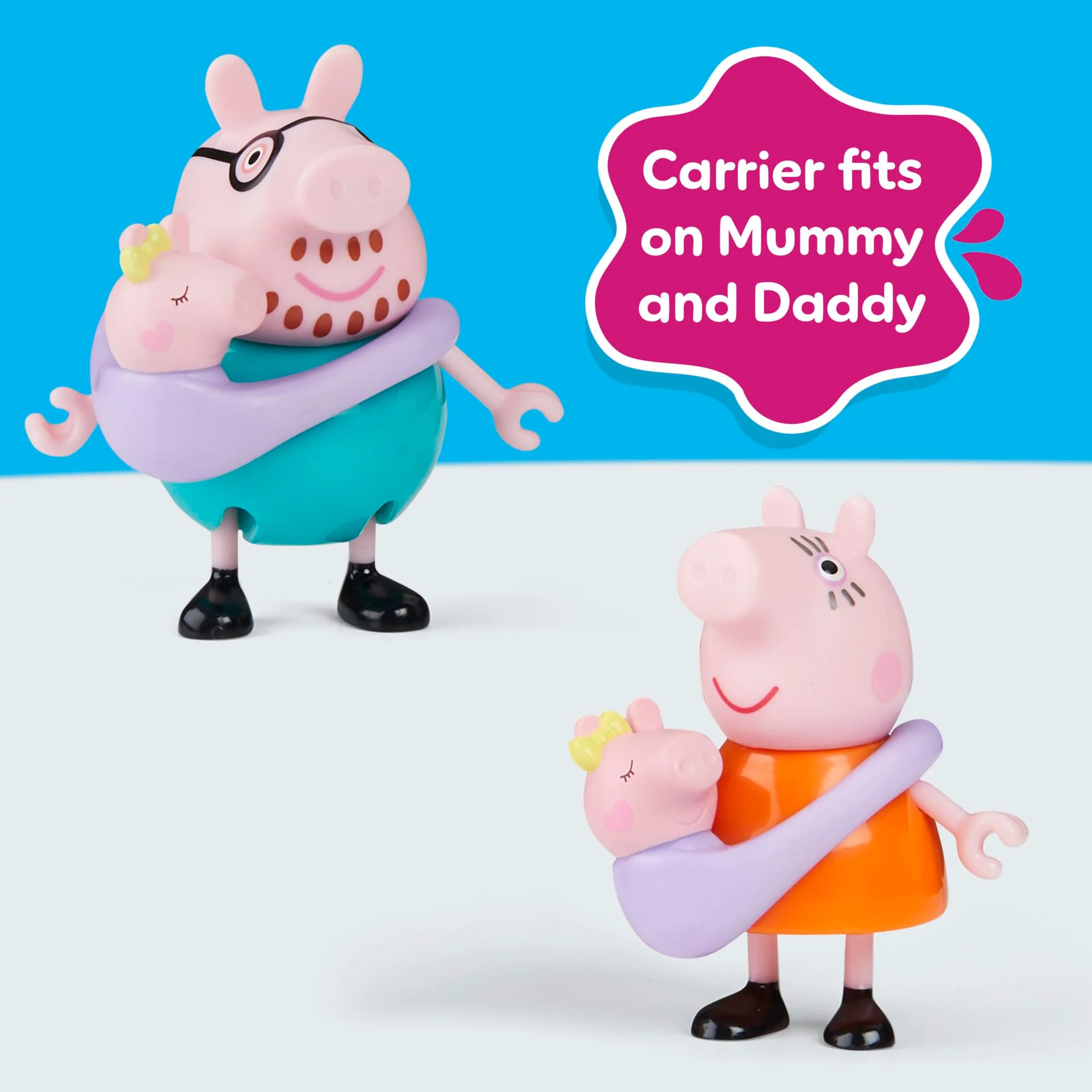 PEPPA PIG Peppa's Family of Five with Baby Evie, Poseable Figures Hold Hands, Preschool Toys for Girls and Boys 3 and Up - Image 7