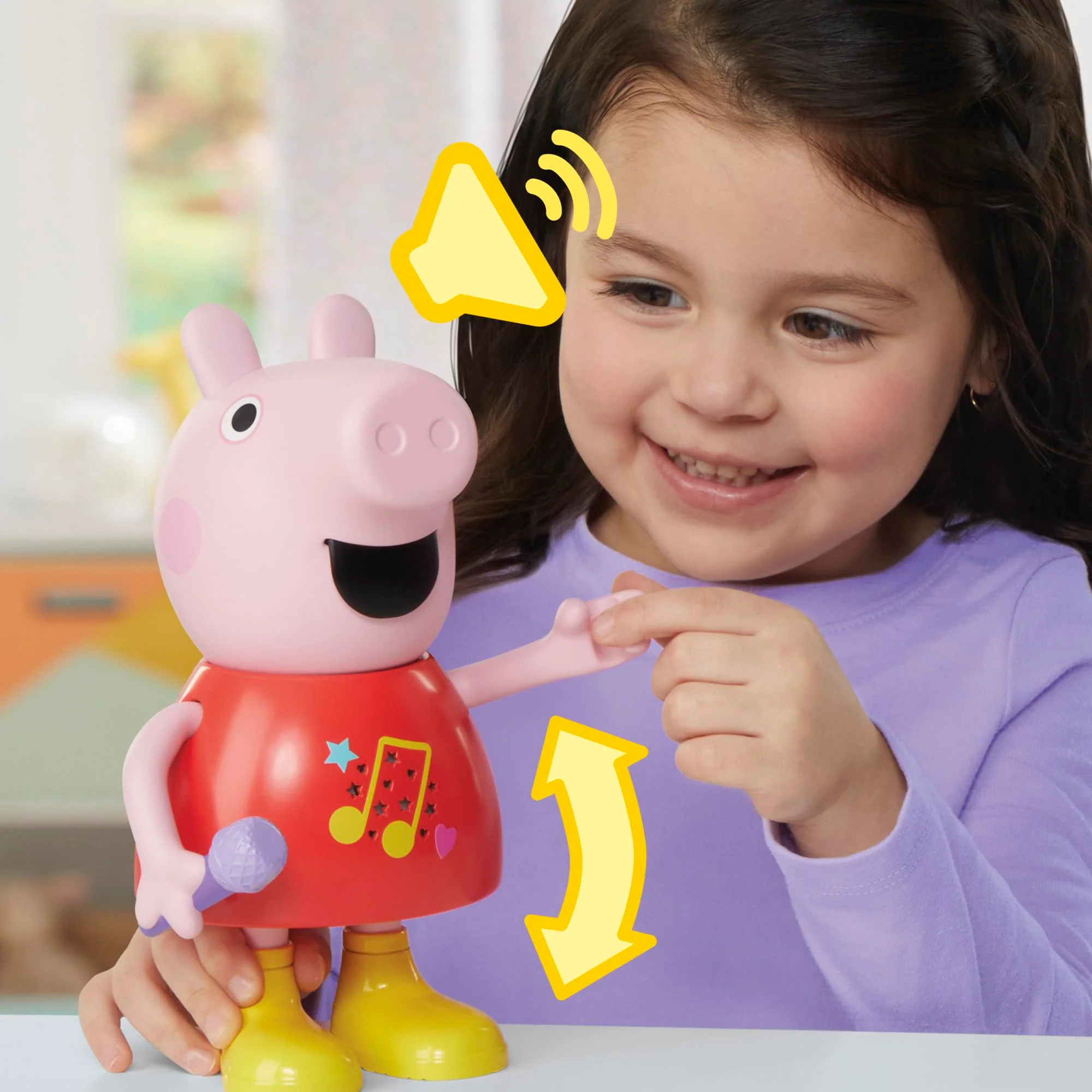 PEPPA PIG Talk & Sing Peppa Doll, Musical Toy with 50+ Sounds, Phrases, and Songs, Preschool Toys, Kids, Ages 3+ - Image 8
