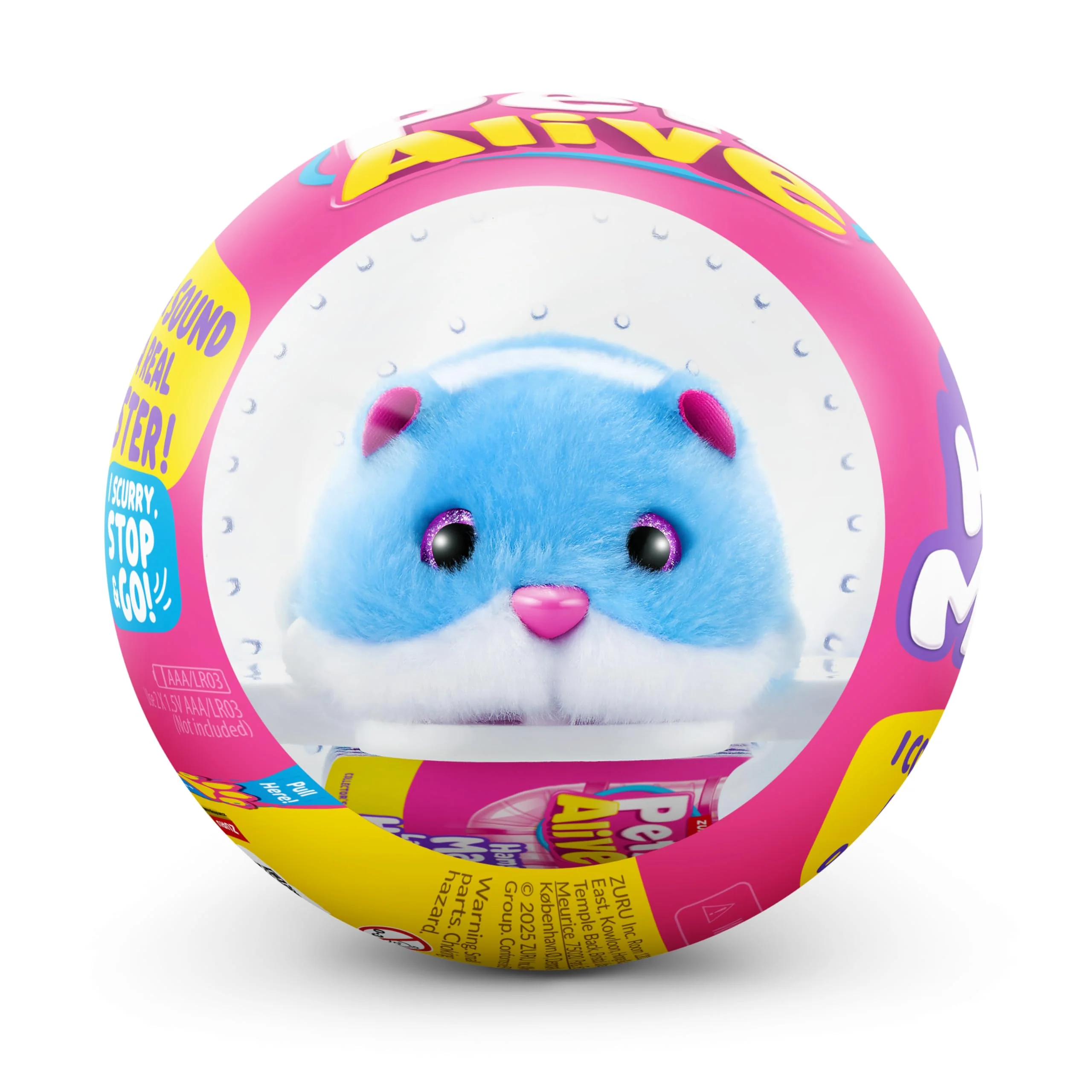 Pets Alive Hamstermania (Blue) by ZURU Hamster, Electronic Pet, 20+ Sounds Interactive, Hamster Ball Toy for Girls and Children - Image 5