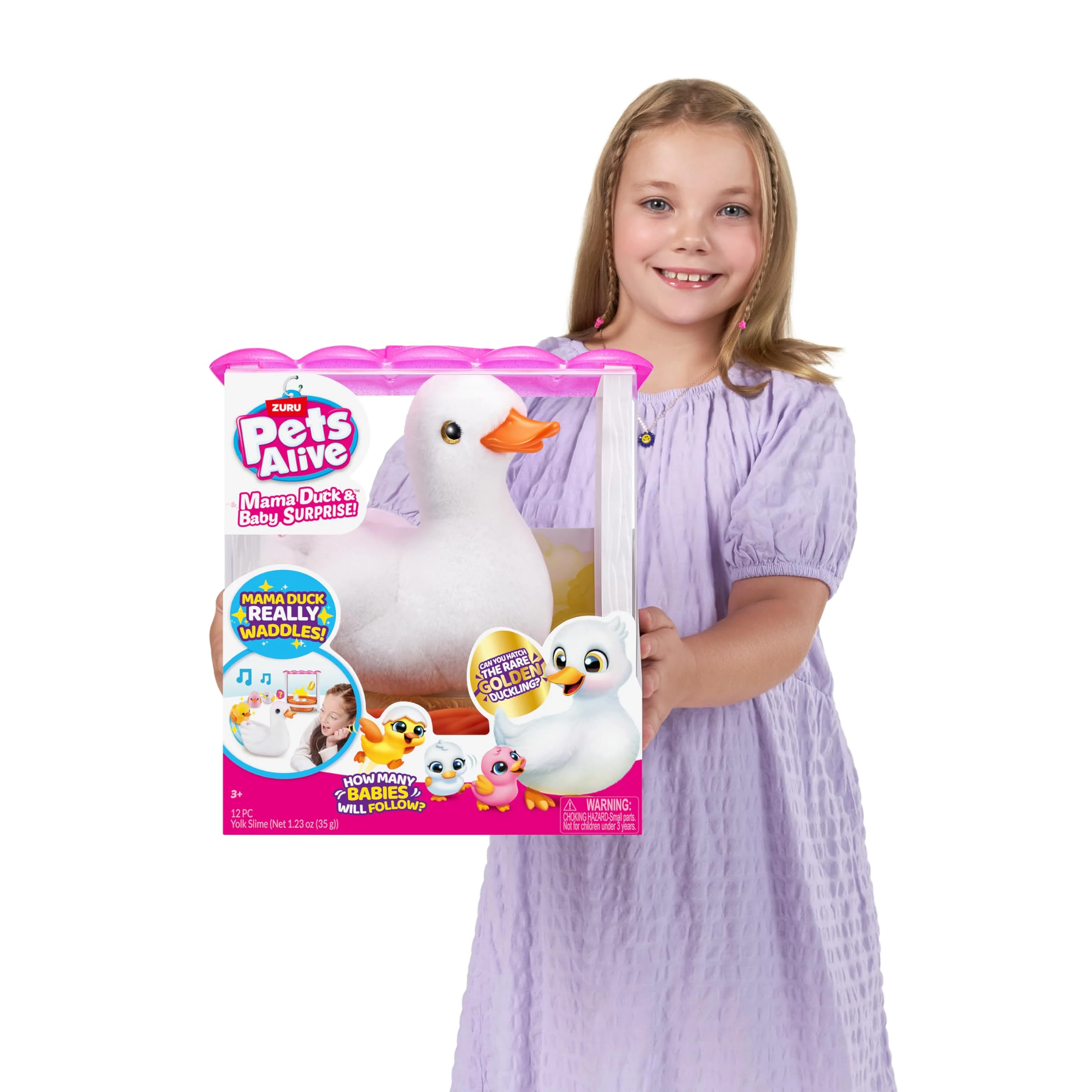 Pets Alive Mama Duck Surprise by ZURU, 4 Surprise Eggs, Baby Ducklings, 10+ Sounds, Walking Toy, Interactive Girls Toy, Ages 3+ - Image 5