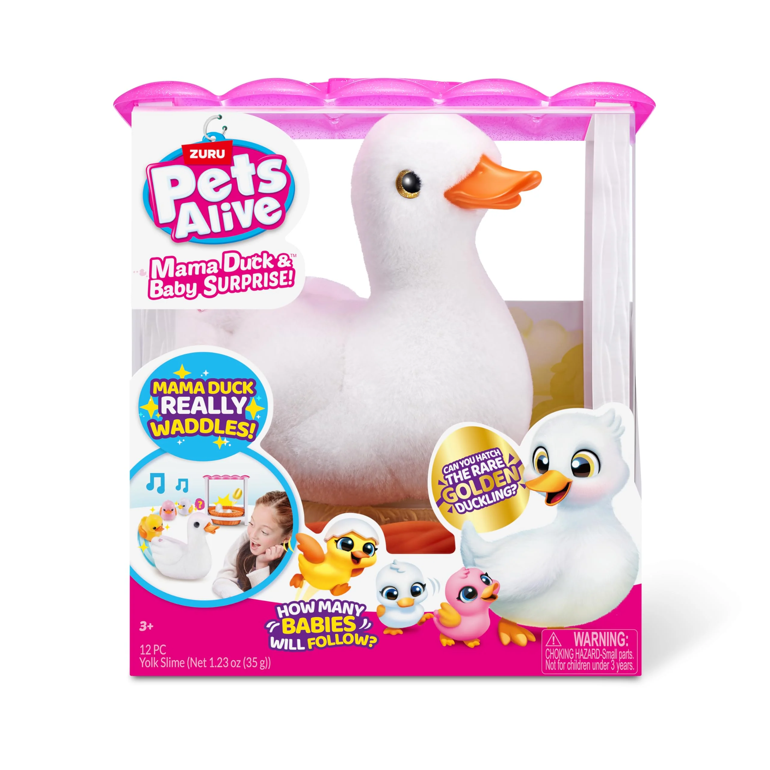 Pets Alive Mama Duck Surprise by ZURU, 4 Surprise Eggs, Baby Ducklings, 10+ Sounds, Walking Toy, Interactive Girls Toy, Ages 3+ - Image 9