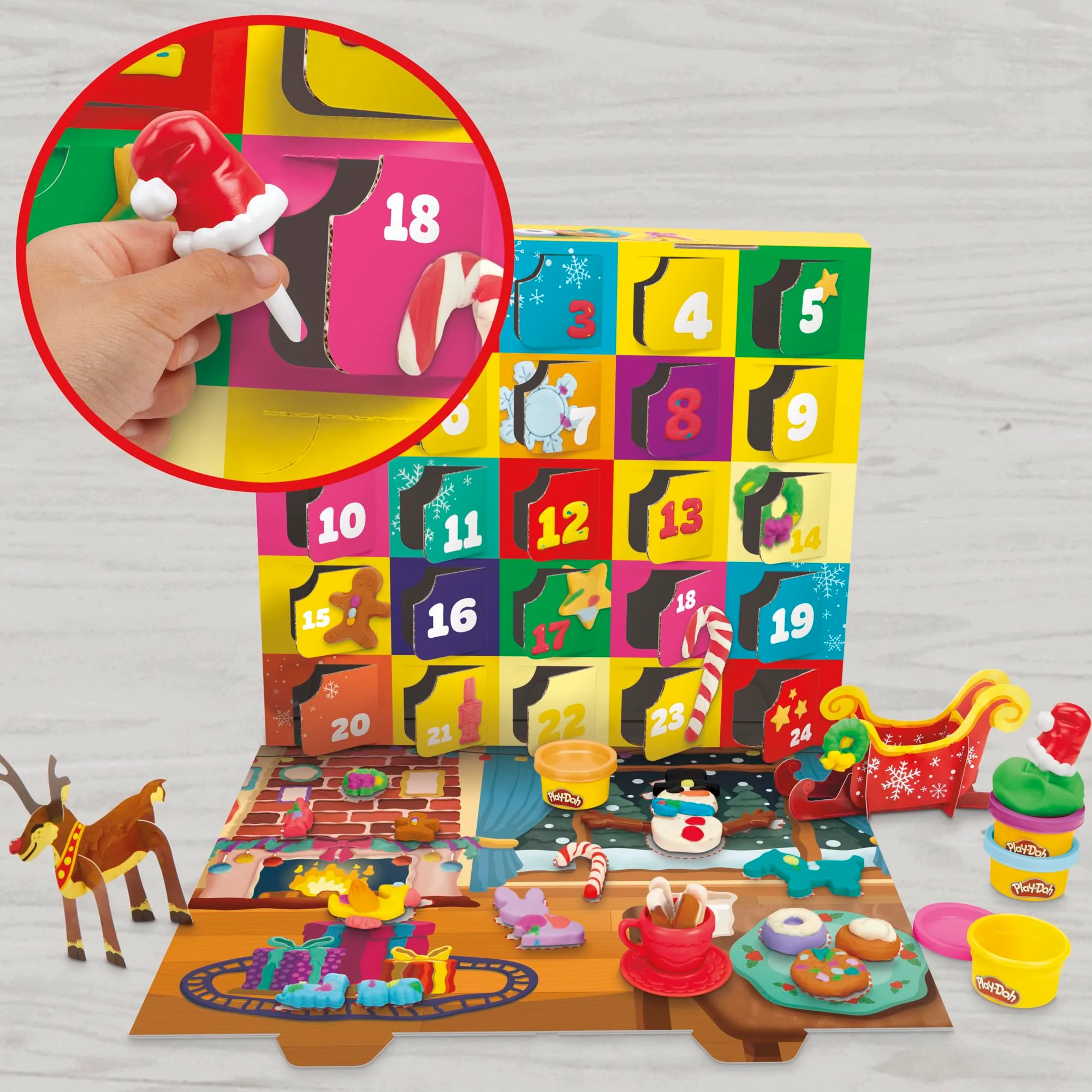 Play-Doh Holiday Advent Calendar for Kids, 24 Day Countdown, Multiple Surprise Gifts Behind Each Door, Arts & Crafts, Ages 3+ - Image 10