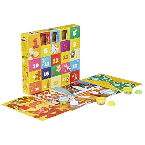Play-Doh Holiday Advent Calendar for Kids, 24 Day Countdown, Multiple Surprise Gifts Behind Each Door, Arts & Crafts, Ages 3+ - Image 2