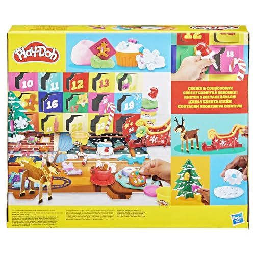 Play-Doh Holiday Advent Calendar for Kids, 24 Day Countdown, Multiple Surprise Gifts Behind Each Door, Arts & Crafts, Ages 3+ - Image 3