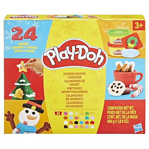 Play-Doh Holiday Advent Calendar for Kids, 24 Day Countdown, Multiple Surprise Gifts Behind Each Door, Arts & Crafts, Ages 3+ - Image 4