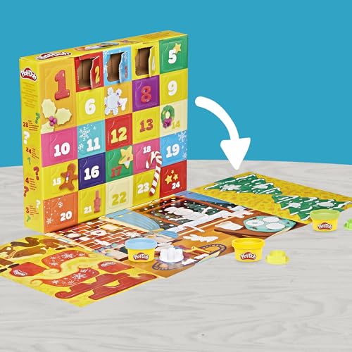 Play-Doh Holiday Advent Calendar for Kids, 24 Day Countdown, Multiple Surprise Gifts Behind Each Door, Arts & Crafts, Ages 3+ - Image 6