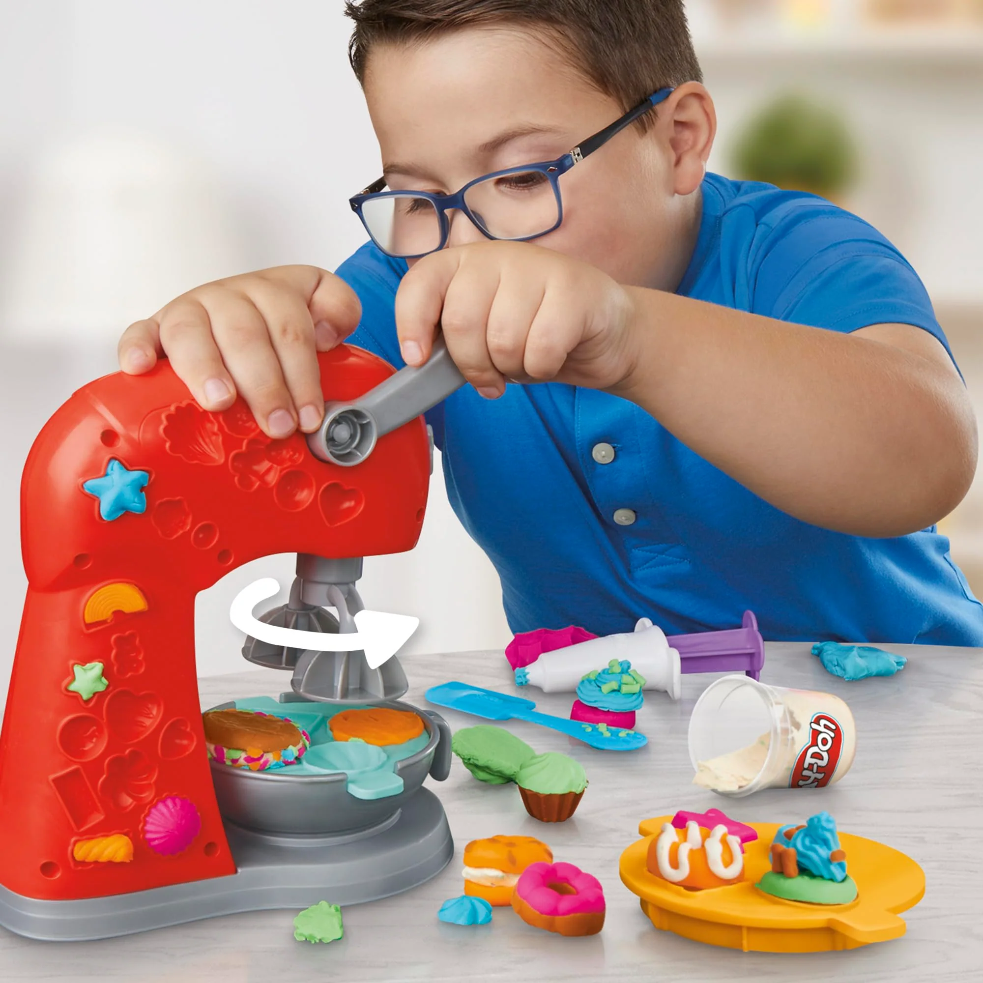 Play-Doh Kitchen Creations Magical Mixer Playset, Toy Mixer with Play Kitchen Accessories, Arts and Crafts for Kids 3 Years and Up - Image 12