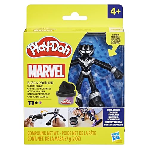 Play-Doh Marvel Black Panther Cutting Claws with Bendy Action Figure, Imagination Toys for 4 Year Old Boys and Girls and Up - Image 10
