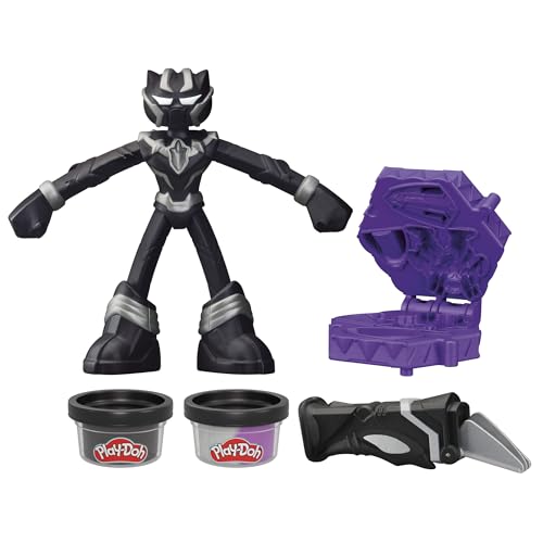 Play-Doh Marvel Black Panther Cutting Claws with Bendy Action Figure, Imagination Toys for 4 Year Old Boys and Girls and Up - Image 11