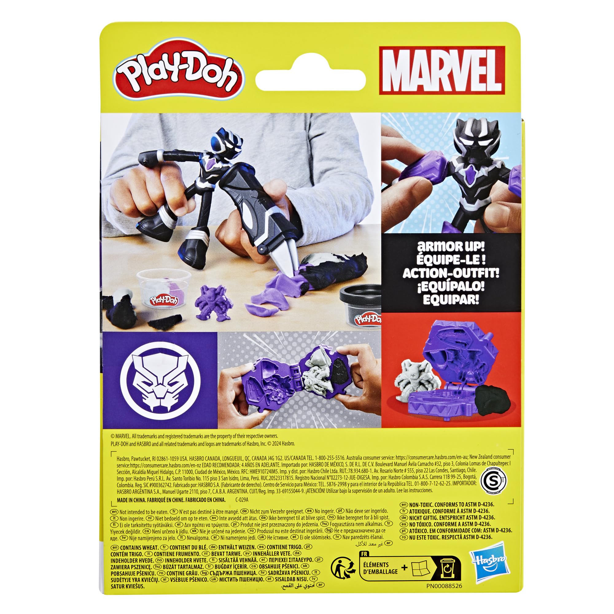 Play-Doh Marvel Black Panther Cutting Claws with Bendy Action Figure, Imagination Toys for 4 Year Old Boys and Girls and Up - Image 2