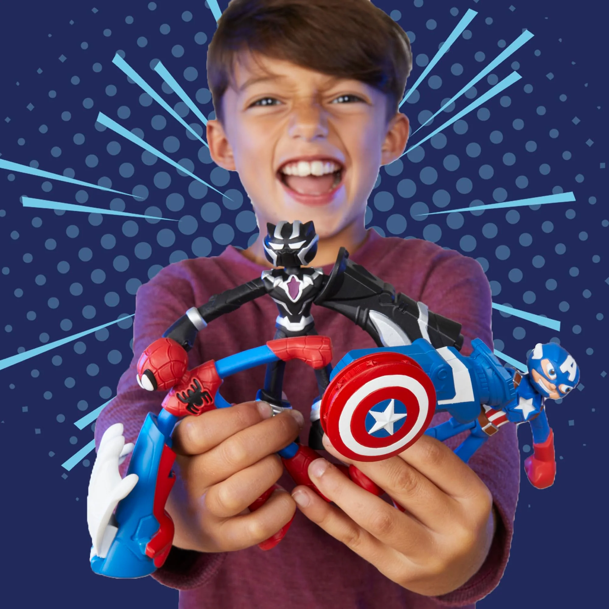 Play-Doh Marvel Black Panther Cutting Claws with Bendy Action Figure, Imagination Toys for 4 Year Old Boys and Girls and Up - Image 3