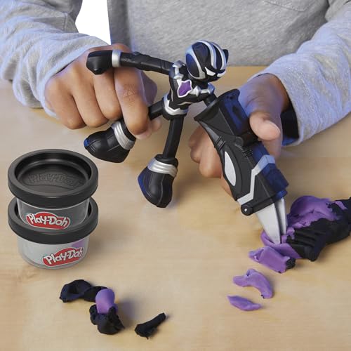Play-Doh Marvel Black Panther Cutting Claws with Bendy Action Figure, Imagination Toys for 4 Year Old Boys and Girls and Up - Image 9