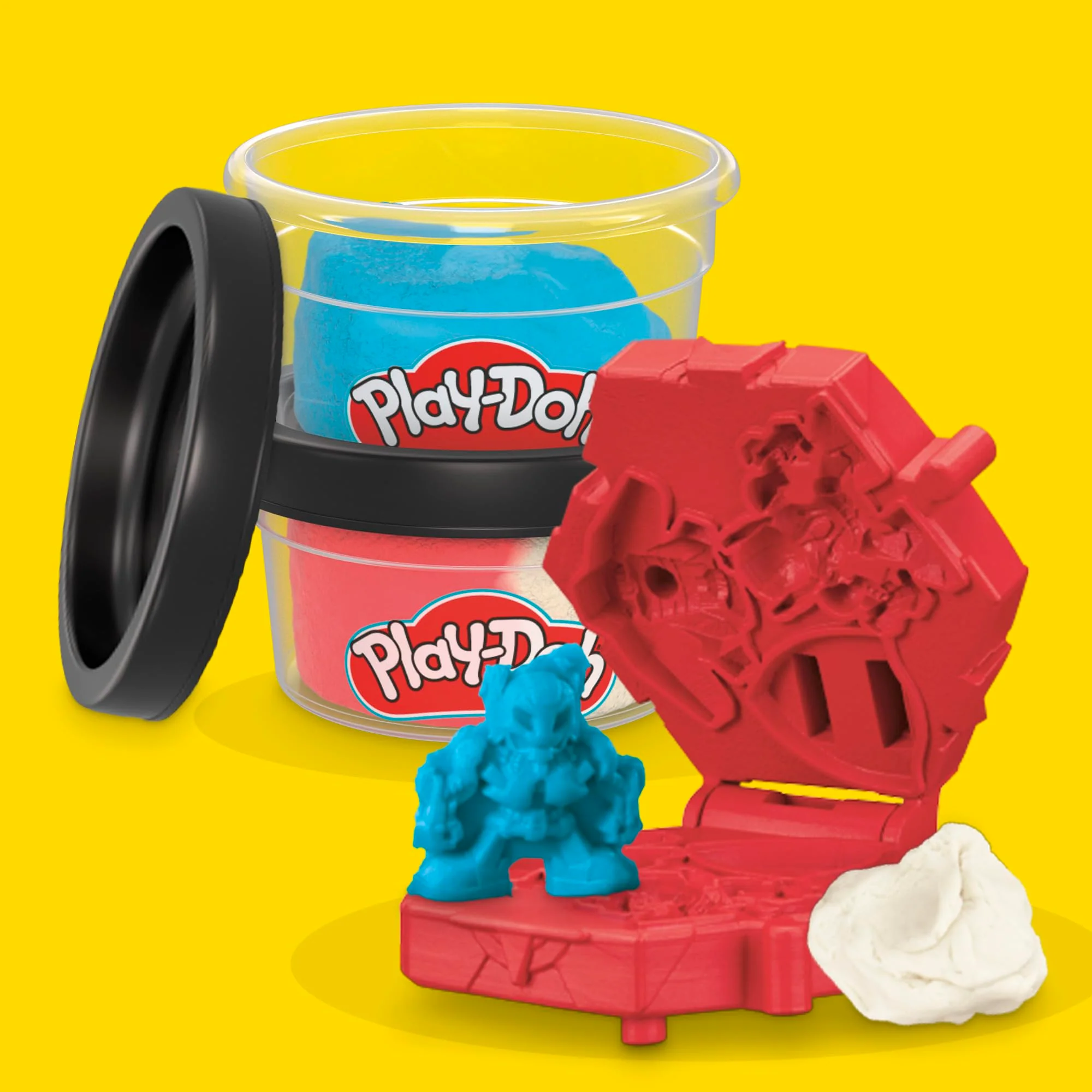 Play-Doh Marvel Captain America Stamping Shield with Bendy Action Figure, Imagination Toys for 4 Year Old Boys and Girls and Up - Image 4