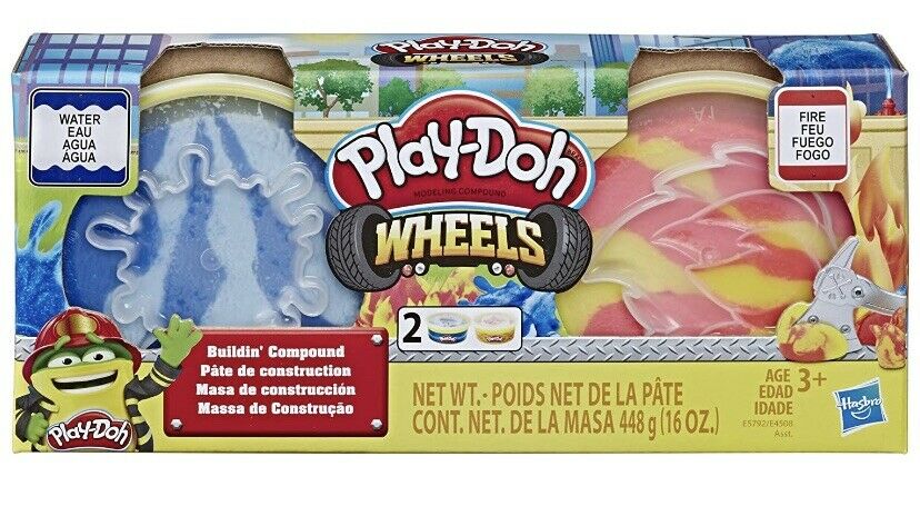 Play-Doh Wheels Cement and Pavement Buildin' Compound 2-Pack (Variety Colors) - Image 2