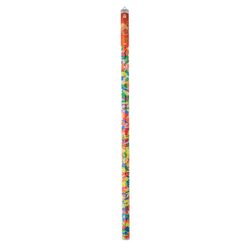 Plus Plus 510 Piece Super Tube, Interlocking Building Block 3D Puzzle Kit, Neon