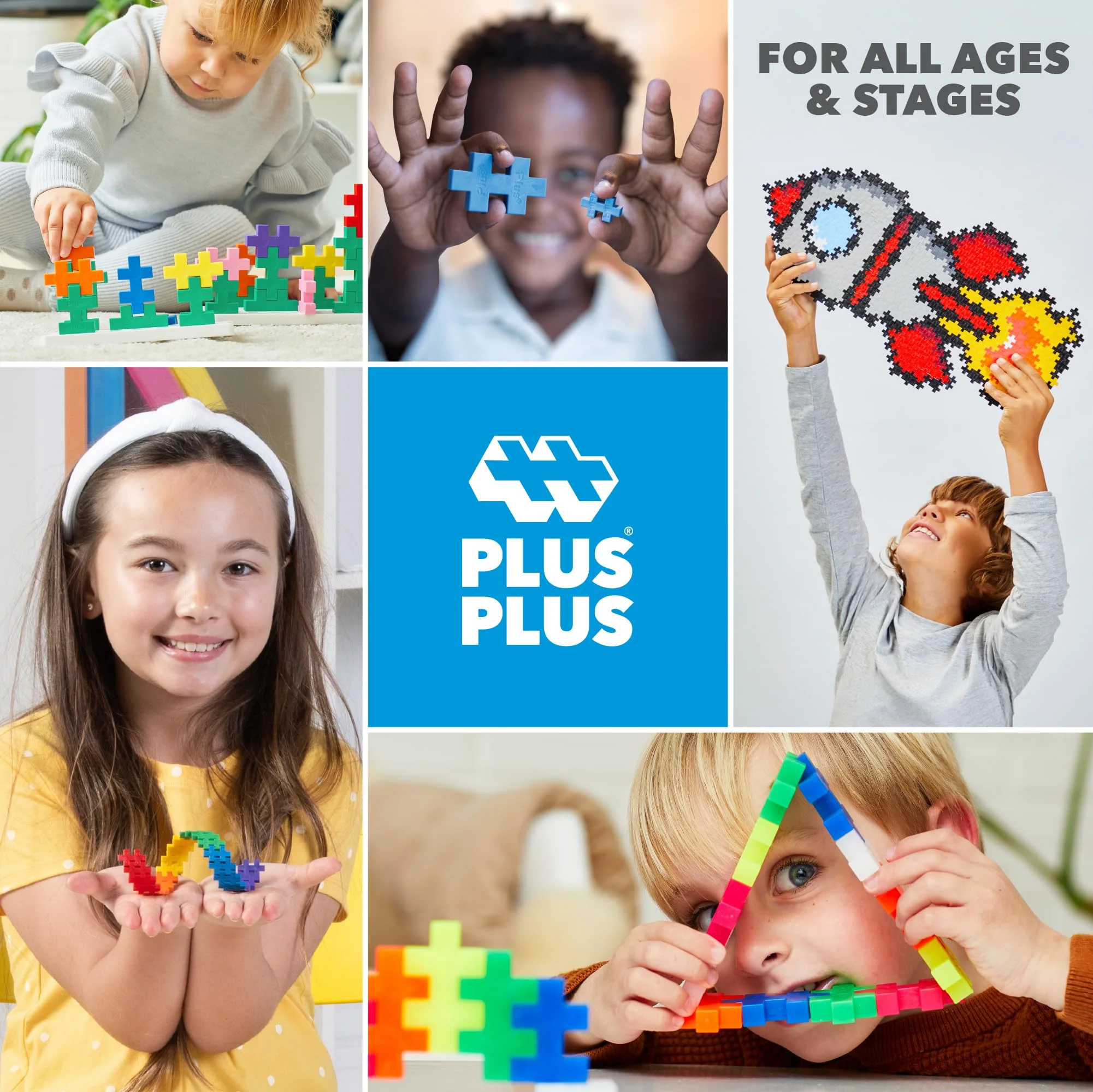 Plus Plus - Learn to Build Big, Activity Set, 130 Pieces - Construction Building Stem Toy, Large Puzzle Blocks for Toddlers and Preschool - Image 2