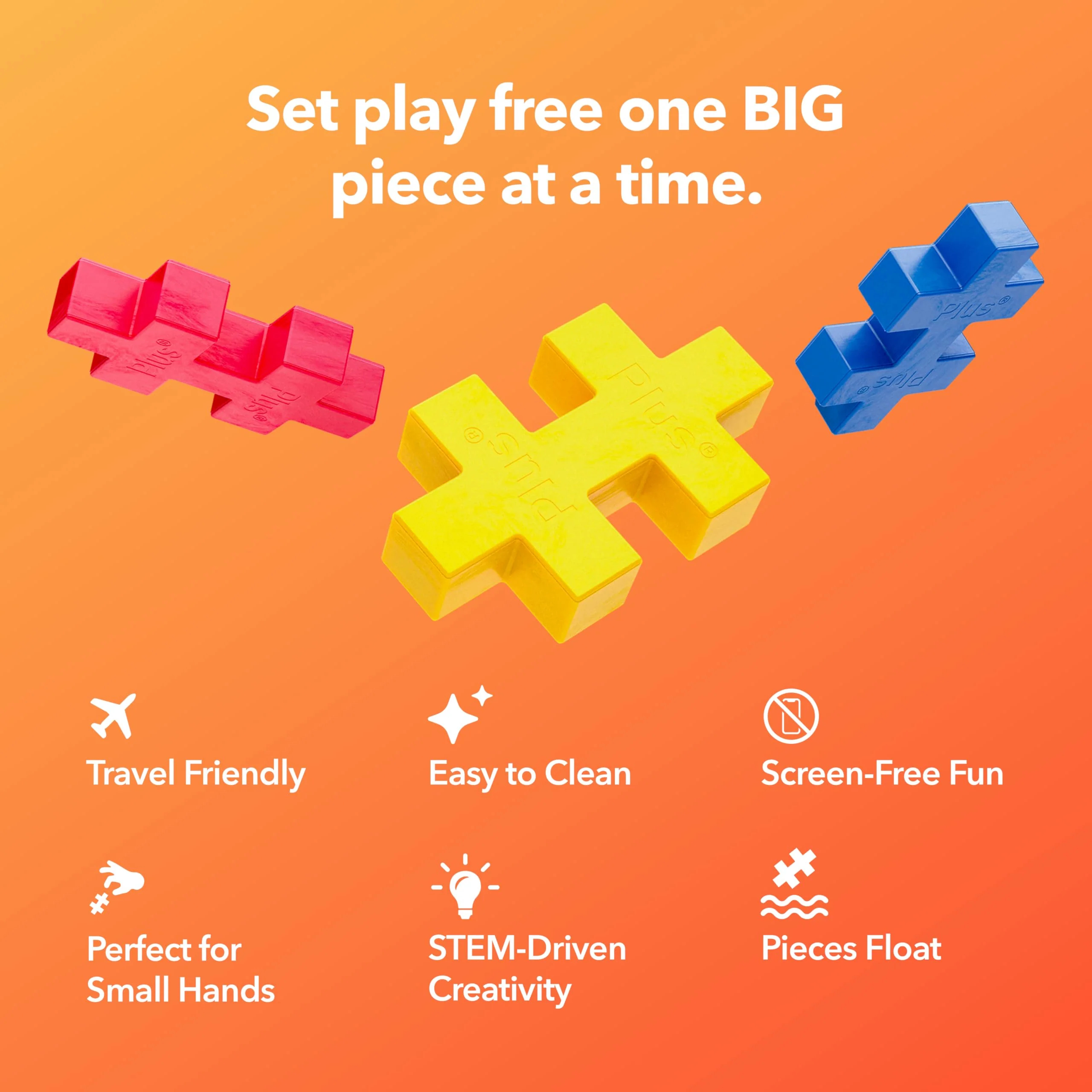 Plus Plus - Learn to Build Big, Activity Set, 130 Pieces - Construction Building Stem Toy, Large Puzzle Blocks for Toddlers and Preschool - Image 3