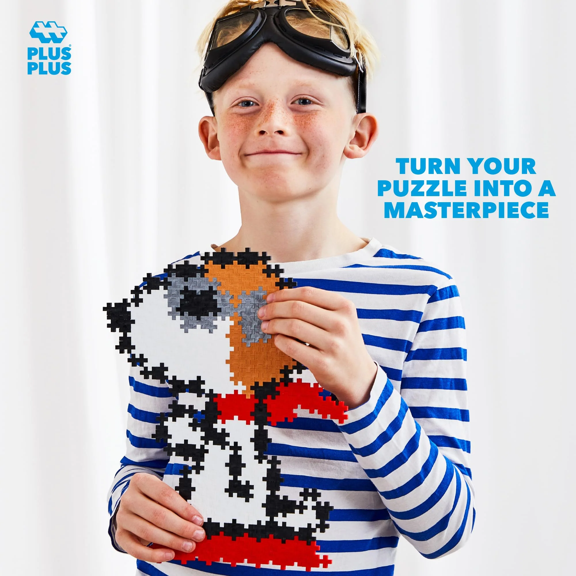 Plus Plus Puzzle By Number, 275 Piece Interlocking Mini Building Blocks, 2D Puzzle Stem Toy For Kids, Peanuts Merchandise - Flying Ace - Image 5